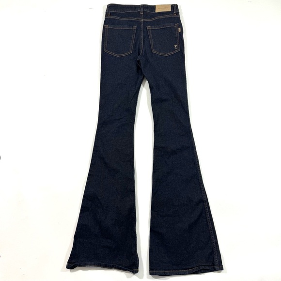 Retrofete High Rise Flare Jeans Size 25 Dark Wash - Picture 3 of 9